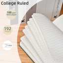 XAOWON Lined Journal, 192 Pages, 5.7''x8.3'', 100 GSM Thick Paper, Hardcover Notebook for Work, Journaling Notebooks for Men, Women, Green