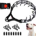 Supet Prong Collar for Dog Training Collar, Adjustable Dog Training Collar with Buckle for Small Medium Large Dogs(Packed with One Extra Links)