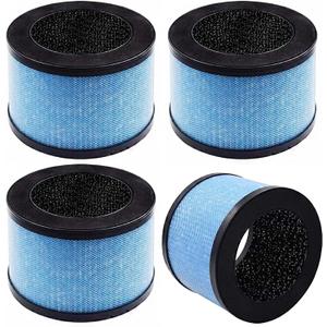 MK01 MK06 Replacement Filter Compatible with AROEVE MK01/MK06 DH-JH01 and ToLife TZ-K1 Air Purifier 4-in-1 True Hepa Replacement Filter Standard Version, 4 Pack, Blue