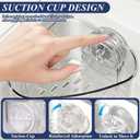 2 x Sink Strainer Basket, Triangle Suction Cup Sink Corner Rack, New Upgraded Corner Sink Strainer with Drainage Hole, Punch-free Corner Sink Trash Catcher for Kitchen and Bathroom (Transparent)