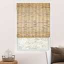 CHICOLOGY Bamboo Roman Shade, Cordless Light Filtering Woven Wood Window Treatment for Living Room, Dining Room, Kitchen & Office, Natural Bamboo Blinds for Boho Coastal Decor, Tortoise, 27"W x 64"H