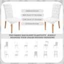 VitalCozy Cream White Bow Chair Covers Set of 2 Coquette Room Decor Cute Faux Fur Chair Back Covers Soft Beige Seat Slipcovers for Dining Room Kitchen Wedding Party Decor