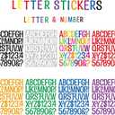 3 x Fxiaoy 10 Sheets 470 pcs Vinyl Letters Stickers Numbers Decals,Self-Adhesive Alphabet Number Stickers Kit for Mailbox, Signs, Cars, Trucks, Home, Window, Door,Notebook (Purple, 2 inch)