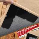 Rug Carpet Non Slip Grippers, Reusable Double Sided Carpet Tape Pads, Strong Adhesive Grippers for Area Rugs, Keep Corners Flat, No Damaging for Floor Removable,16Pcs