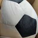 Big Joe Sports Ball Child-Sized Bean Bag Chair for Kids, Soccer Ball Plush, Ultra-Soft Lightweight Polyester Blend, 2.5 Foot Refillable, Single