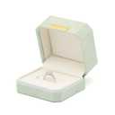 FINGHU Exquisite Wedding Ring Box Small Jewelry Organizer Portable Travel Jewelry Box Jewelry Gift Box for Business,Engagement, Wedding, Mother's Day -Light Green