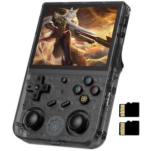 Anbernic RG353V Retro Handheld Game Console , Dual OS Android 11 and Linux System Support 5G WiFi 4.2 Bluetooth Moonlight Streaming TV Output 64G SD Card 4452 Games (RG353V-Transparent Black)