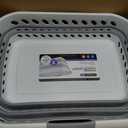 Laundry 360 Collapsible Laundry Basket 40L | Portable | Space Saver Storage | Hold 2 Loads | Store Under the Bed or Closet | Good for Kids | Dorm | Bedroom | Large | White/Grey