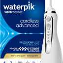 Waterpik Cordless Advanced 2.0 Water Flosser For Teeth, Gums, Braces, Dental Care With Travel Bag and 4 Tips, ADA Accepted, Rechargeable, Portable, and Waterproof, White WP-580