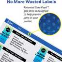 Avery ID Labels, Sure Feed Technology, Permanent Adhesive, 1.25" x 1.75", 480 Labels (6570)