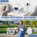 Portable CD Player Boombox with Bluetooth, FM Radio, USB Playback, Stereo Sound, Remote Control, Home Stereo Music System for Seniors and Family Gatherings (White)
