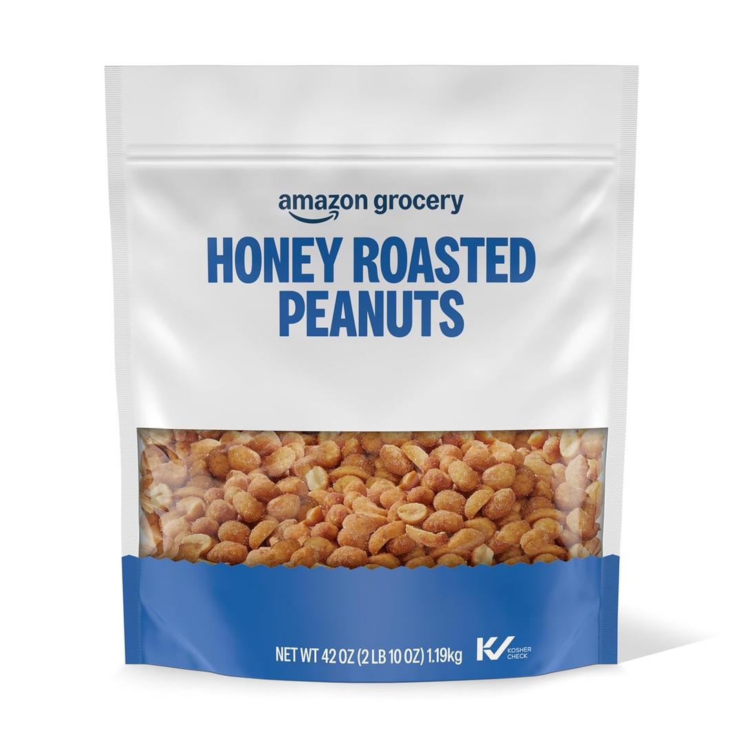 Amazon Grocery, Honey Roasted Peanuts, 42 Oz (Previously Happy Belly (EXP 12/29/26)