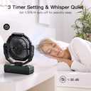 FRIZCOL 3-in-1 Camping Fan - Portable Fans Rechargeable - High Capacity Battery Powered Fan(60Hrs) with Light & Remote for Indoor Outdoor, Tent, Travel, Fishing, Jobsite, Gifts for Men Dad Him - Green