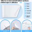 24in x 100ft Static Cling White Board Dry Erase Wallpaper Sticker, Removable Reusable Whiteboard Paper for Wall, No Adhesive No Residue, Stain-Proof White Board Dry Erase Roll for Office, Classroom