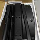 Universal Swivel/Table Top TV Stand 27 to 60 inch TVs 80 Degree Swivel, 4 Level Height Adjustable, Heavy Duty Tempered Glass Base, Holds up to 99lbs Screens, HT04B-001