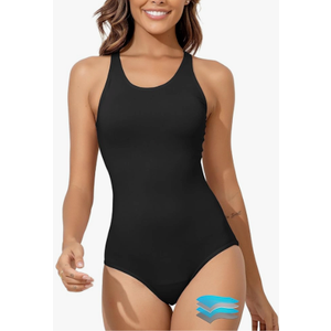 Beautikini Swimwear Women's One Piece Leak Proof Menstrual Bathing Suit Racerback Training Swimsuit for Teens Girls
