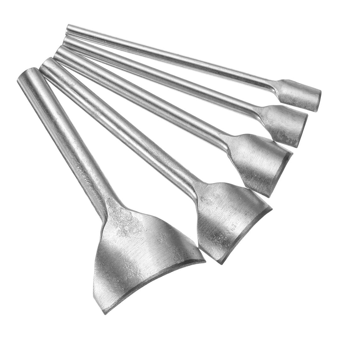 uxcell 5pcs Arc-Shaped Leather Punch, 10mm-40mm, Leather Cutter Arch Curve, Belt End Cutter, Iron Flatter Curve Punch Tool for Crafting Strap Belt, Wallet and Bag (10,15,20,30,40mm)