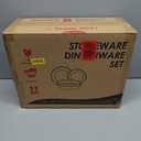 HaWare Dinnerware Sets, 12-Piece Plates and Bowls Set, Stoneware Dish Set for 4, Ceramic Dinnerware for Home Restaurant, Chip and Scratch Resistant, Microwave and Dishwasher Safe, Speckled White