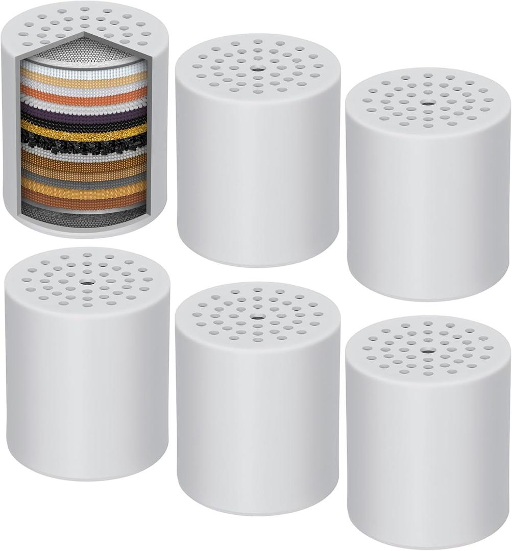 4 Pack Shower Filter Replacement Cartridge, 20 Stage Shower Filter Head for Hard Water, Universally Compatible With Any Similar Design, High Output Hard Water Filter Replacement Cartridge
