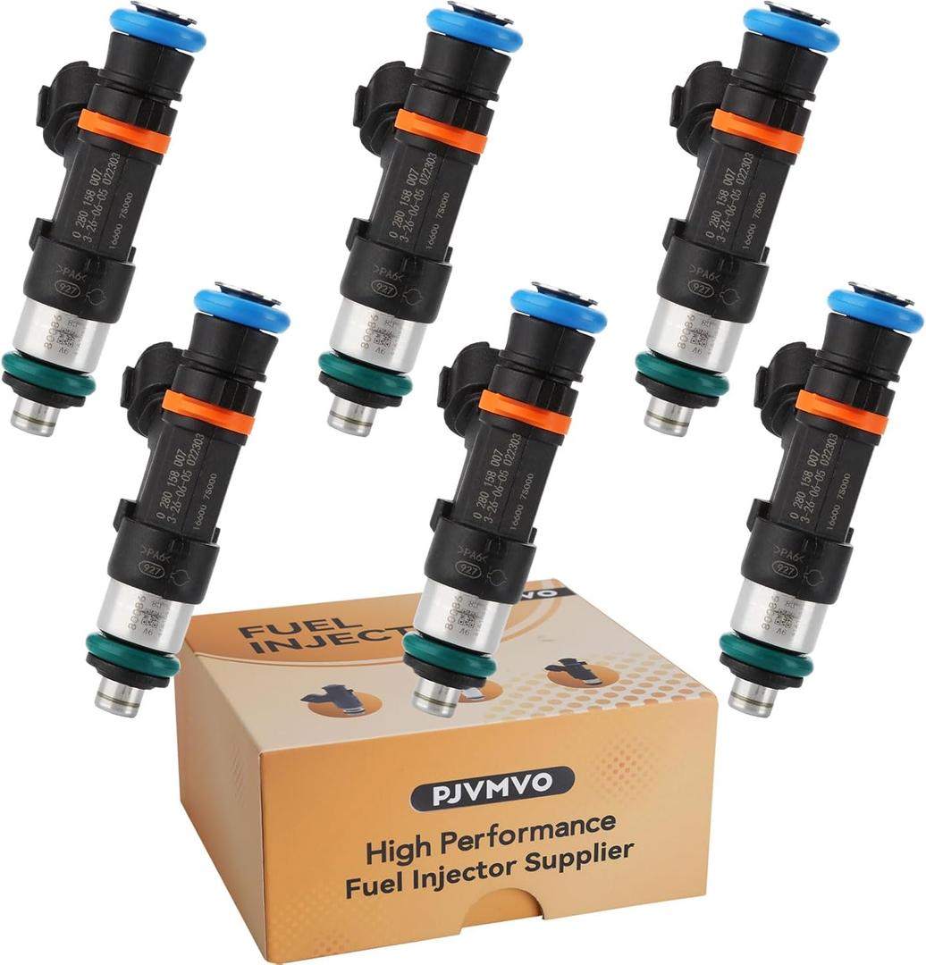 0280158007 OE 4.0L Performance Fuel Injectors, Compatible with/Nissan 4.0 Xterra Frontier, Compatible with/Nissan 5.6L Armada Pathfinder Titan 2006 2007 2008 2009 2010 2012 2013 |12 Holes| |Set of 6|