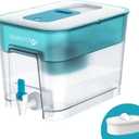 Waterdrop WFD-22B Large Water Filter Dispenser, 40-Cup Water Filter Pitcher, 200-Gallon Long-Life, Reduces Chlorine, PFOA/PFOS and More, BPA Free, Turquoise