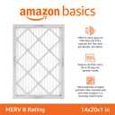 Amazon Basics 14x20x1 Air Filter, MERV 8 AC Furnace Filters, Allergy Control, Electrostatic, Removes Dust Pollen and Lint, 6-Pack (Actual Size: 13.75" x 19.75" x 0.75")