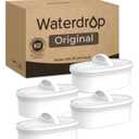 [Original] Waterdrop PF-01A Replacement Filters for Waterdrop Pitcher Filtration System, Reduces Lead, PFAS, PFOA/PFOS, Chlorine, Last Up to 3 Months or 200 Gallons, 4 Pack