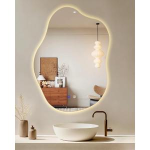 LED Bathroom Mirror 30"x20" Irregular Backlit Mirror