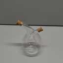 Olive Oil and Vinegar Dispenser Bottles Cruet, Kitchen 2 in 1 Glass Oil and Vinegar Dispenser, Dual Glass Oil Dispensing Container for Kitchen Cooking (10.8 Ounces)