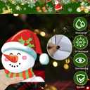 5 x Christmas Peeking Sticker for Car, Reindeer Peeking Car Decals and Stickers Waterproof Vinyl Decal Xmas Decoration Window Bumper Home Wall Truck (Carrot Snowman)