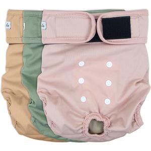 Washable Female Dog Diapers - Premium Reusable Diapers for Doggie in Heat - Highly Absorbent Dog Diapers Female for Pet Incontinence with Adjustable Snaps (Pink, M) Washable Female Dog Diapers - Premium Reusable Diapers for Doggie in Heat - Highly Absorbent Dog Diapers Female for Pet Incontinence with Adjustable Snaps (Pink, M)