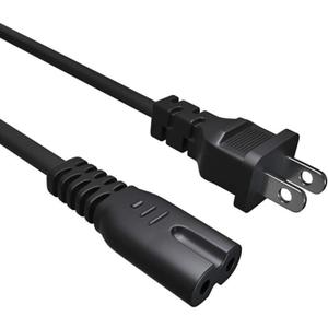 AC Power Cord Cable Compatible for Canon PIXMA MX492 MX922 MX490 MP495 MP560 MX870 MG2420 MG2520 MG2920 MG3620 TS9120 TS3122 TS6120 TR Series, Replacement 2 Prong Cable Long 6Ft [UL Listed]