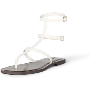 The Drop Women's Casper Gladiator Thong Ankle Sandal (7.5, Cream)