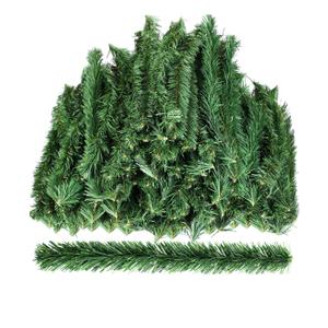 Retrowavy 200 Pcs Christmas Garland Ties 12 Inch Christmas Garland Artificial Pine Garland Soft Green Garland for Christmas Holiday Craft Decorations Gift Wrapping