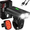 DARKBEAM Bike Headlight Rechargeable USB-C, Bicycle Lights 4000LM Ultra Bright, Mountain Bike Light Set for Night Riding, 6+5 Mode Waterproof Front Bike Light & Rear Light for Road, Cycling