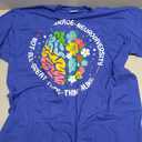 Embrace Neurodiversity Brain Autism Awareness ADHD Autistic T-Shirt Blue 2XL
