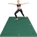 GXMMAT Large Yoga Mat 6'x4'/6'x6'/7'x5'(7mm/9mm), Extra Thick Workout Mats for Home Gym Flooring,Ultra Comfortable Non-Slip Quick Resilient Barefoot Wide Exercise Mat for Pilates,Stretching,Meditation
