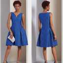 Vogue Misses' Lined Dress Sewing Pattern Packet by Tom and Linda Platt, Design Code V1949, Sizes 8-10-12-14-16, Multicolor