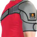 Sparthos Shoulder Brace - Adjustable Support Sleeve for Torn Rotator Cuff, AC Joint Relief, Shoulder Stability & Compression - Fits Bicep 10-14 in, Left or Right, Men & Women - Measure Before Purchase