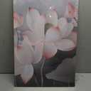 Lotus Canvas Wall Art White Pink Lotus Flower Picture Print Zen Wall Decor Spa Painting Spiritual Artwork For Meditation Room Decor Framed(Artwork-2,16"x24")