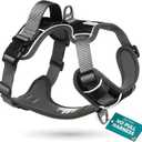 Embark Adventure Dog Harness, No-Pull Reflective Trim Dog Harness for Small, Medium & Large Dogs - Military Grade Nylon, 2 Leash Clips & Gel Lined Handle. Soft & Padded Puppy Dog Vest for Any Breed (XS, Black)