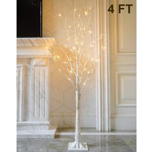 Twinkle Star Lighted Birch Tree 4 Feet 48 LED for Home Wedding Festival Party Christmas Decoration