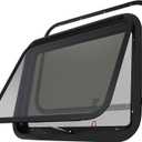 NOVINO RV Exit Window Replacement, 30" W x 22" H RV Emergency Window for Cargo Trailer Camper Travel Trailer Van with Screen&Trim Ring, Fit 1" or 1-1/2" Thick Wall,DOT Approved