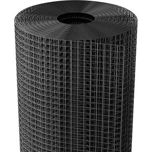 Dynabyte 19 Gauge Black Hardware Cloth 1/2 inch 48 x 100 ft Vinyl Coated Wire Mesh Roll for Chicken Wire Fencing, Garden Fence, Gopher Guard & Custom DIY Projects