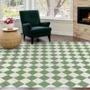 5x8 Checkered Washable Area Rug, Non-Slip Farmhouse Diamond Carpet for Living Room, Neutral Rug for Bedroom, Boys Room,Dining Room or Office