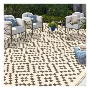 Reversible Outdoor Rugs for Patio Clearance 9' x 18' Waterproof Large Plastic Straw Area Rug Non-Slip Portable Carpet Floor Mats for RV Camping Deck Picnic Beach Backyard Outside Decor Indoor Rug