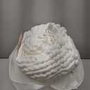 YnM Cooling Weighted Blanket, Handmade Chunky Yarn Knitted Design, Temperature Regulating and Breathable, Machine Washable Throw for Sleep or Home Decor (White, 50x60 Inch, 10lbs)