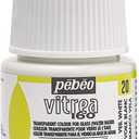 Pebeo Vitrea 160, Glossy Glass Paint, 45 ml Bottle - Veil White