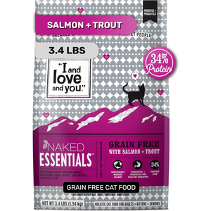 I AND LOVE AND YOU Naked Essentials Dry Cat Food, Salmon & Trout | 3.4lb