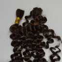 #4 Brown Human Braiding Hair Deep Wave Bulk 16 Inch Unprocessed Brazilian Virgin Hair Chocolate Deep Curly Braiding Hair Extensions 2 Bundle 100g/pack